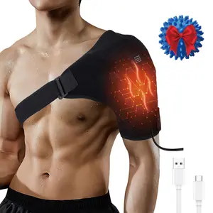 Portable Heating Pad for Both Men And Women Featuring a USB Heated Shoulder Wrap with a Vibrating Massager And Adjustable Temperature Settings