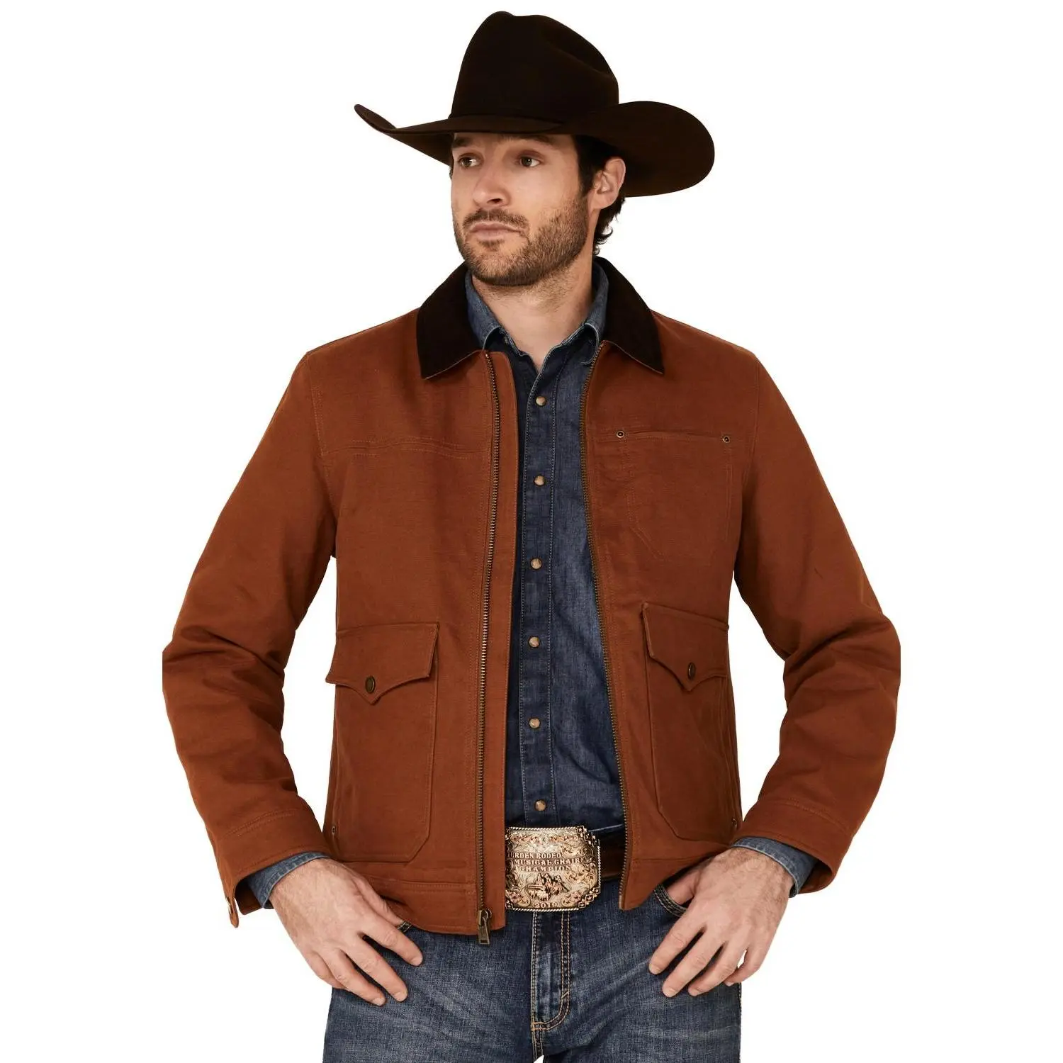 Pendleton Men's Whiskey Carson City Canvas Zip-Front Barn Coat - C2133-83024