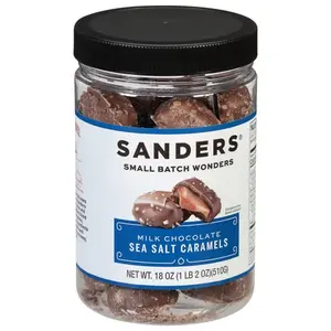Sanders Milk Chocolate Sea Salt Caramel - Indulgent Snack Bites Dessert Sweet