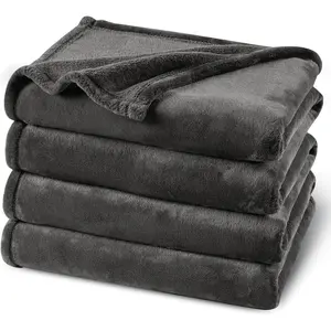 Ultra King Size, No Shed No Pilling Plush 300GSM Lightweight for, Couch, Chair, Sofa Suitable for, 108" x 90", Dark Grey