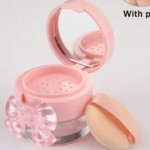 5g Mini Portable Compact Loose Powder and Honey Powder Cosmetic Packaging Box, Isolation Sieve, Powder Spray Box, Makeup Mirror, Travel Storage Box