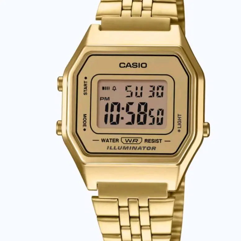 LA680WGA-9D New Casio Gold Vintage retro digital midsize watch for women
