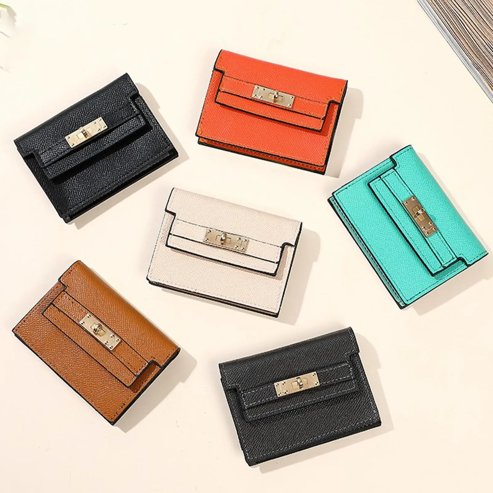 Women’s Fashionable Solid Color Card Holder Wallets, Slim, Lightweight & Versatile Home Organizer for Daily Use