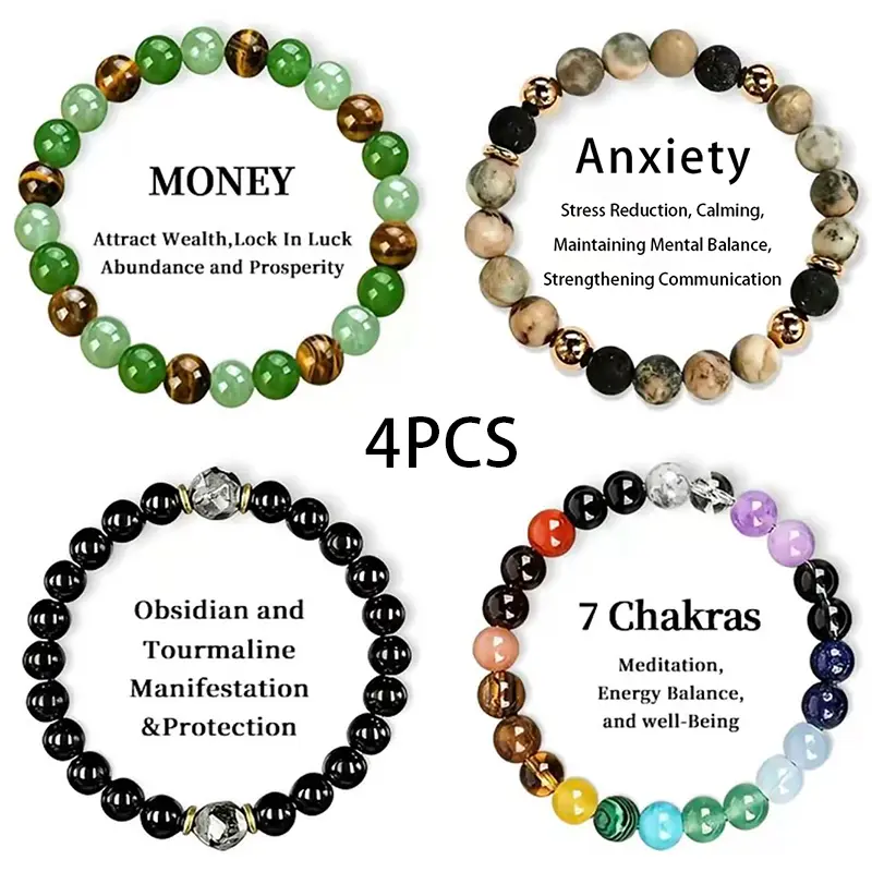 KROAFA Wealth Bracelet, inlaid with Green Dongling and Tiger’s Eye – Blue Friendship Bracelet, beaded jewelry, protective bracelet, encouragement gift, fashionable artificial bracelet, for everyday wear, a stylish choice