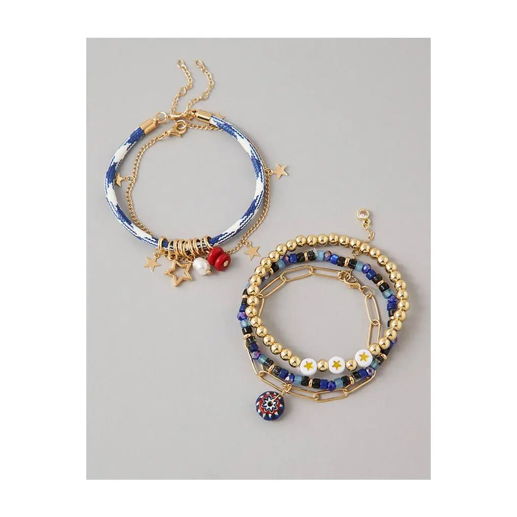 AE Red White & Blue Bracelet 5-Pack
