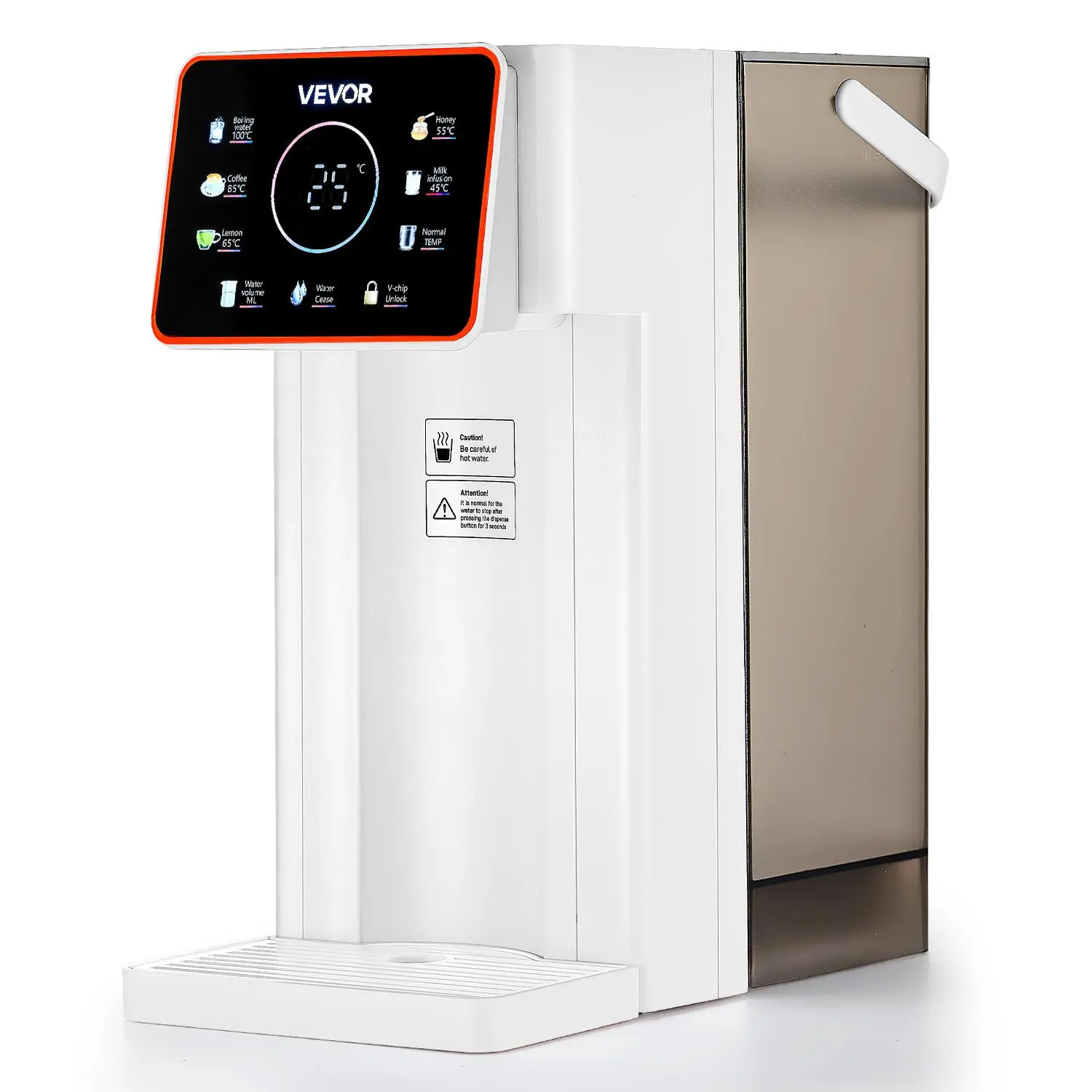 【fathersdaygift】VEVOR Instant Hot Water Dispenser,Countertop Boiling Water Dispenser with Adjustable 6 Temperatures & 7 Water Volumes101oz Removable Water TankQuick Heating with Touchscreen & Child Lock for Home