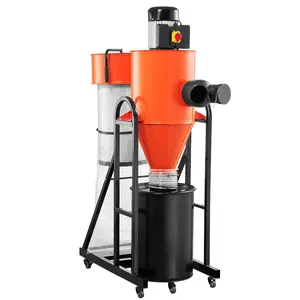 VEVOR Dust Collector, 763 CFM 1 Micron Cyclone Dust Collector, 1.5HP Dusts Collection System with 12.5-Gallon Dust Collector Bag Base Stand, Smart Cyclone Separation, Dusts Separator for Woodworking