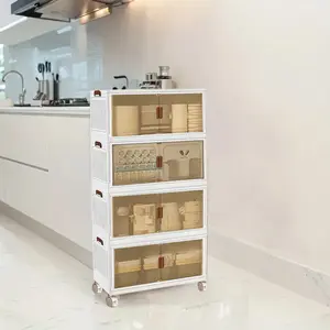 45CM-2-3-4-5 Layers Storage Box Stacked Folding Storage Cabinet - Aesthetic Room Decor, Home Decor, Kitchen Accessories, Bathroom Decor, Bedroom Decor - For Shoes, Clothing & More - Suitable for Organizing & Maximizing Space