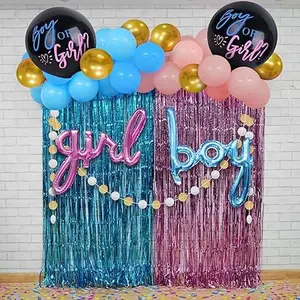 Gender Reveal Decorations Set - Pack of 55 | Gender Reveal Balloon Arch Kit | Boy or Girl Balloon for Gender Reveal Party Decorations | Pink and Blue Streamers for Baby Shower Decorations