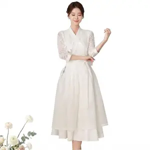 Korean Modern Hanbok De-olin lace Dress Wedding