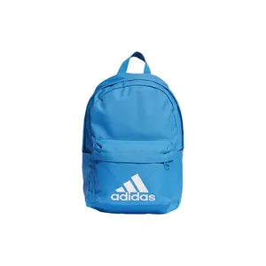 Men's Adidas Polyester Logo-Print Backpack with Adjustable Chest Strap, Blue Functional Luggage Bag