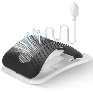 Ergonomic Waist Support Board, Lower Back Stretch Device, Adjustable Air Compression Pad for Spinal Decompression, Ideal for Adults Daily at Home or Work, Home Back Care