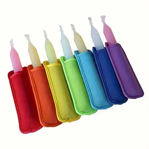 8 Colors Mixed Popsicle Protective Covers, Insulated & Antifreeze Bags, Reusable Summer Party Gifts, Prevent Freezing, No Direct Contact with Food