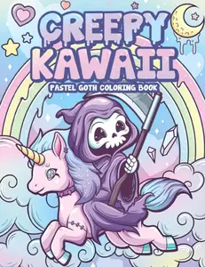 Creepy Kawaii Pastel Goth Coloring Book - 90's Cartoon Stoner Edition Paperback