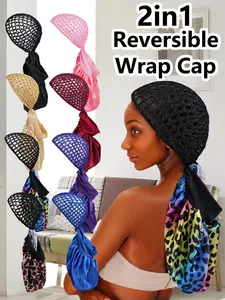 Breathable Mesh Bow Sleep Cap, Hair Bonnet, Two-In-One Knitted Net Hat, Comfortable Night Sleeping Headwear, Soft Silk Touch Material