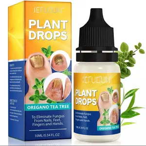 Plant Drops for Nails, Oregano Oil Drops for Nail Care, Oregano Tea Tree Oil for Toenail, Toe Nail Treatments for Damaged Nails - Safely and Gently