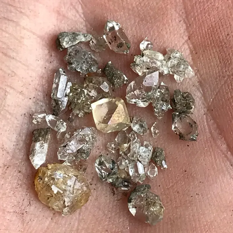 Herkimer Quartz Crystals 12 Grams AA Grade Natural Hand-mined Double Terminated Gemstones from Middleville New York