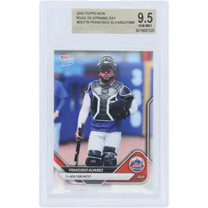 Francisco Alvarez New York Mets 2025 Topps Now Road to Opening Day #OD-178 BGS Authenticated 9.5 Card