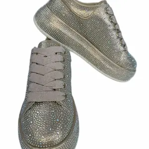 Women’s Rhinestones sparkling Party Prom Quinceañeras Sneakers With Sparkly Laces Sports Shoes