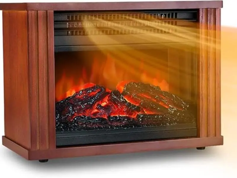 Electric Fireplace Heater, Multiple Settings For Heat And Vibration,Tabletop Fireplace Space Heater Overheat Protection for Indoor Use，1500W