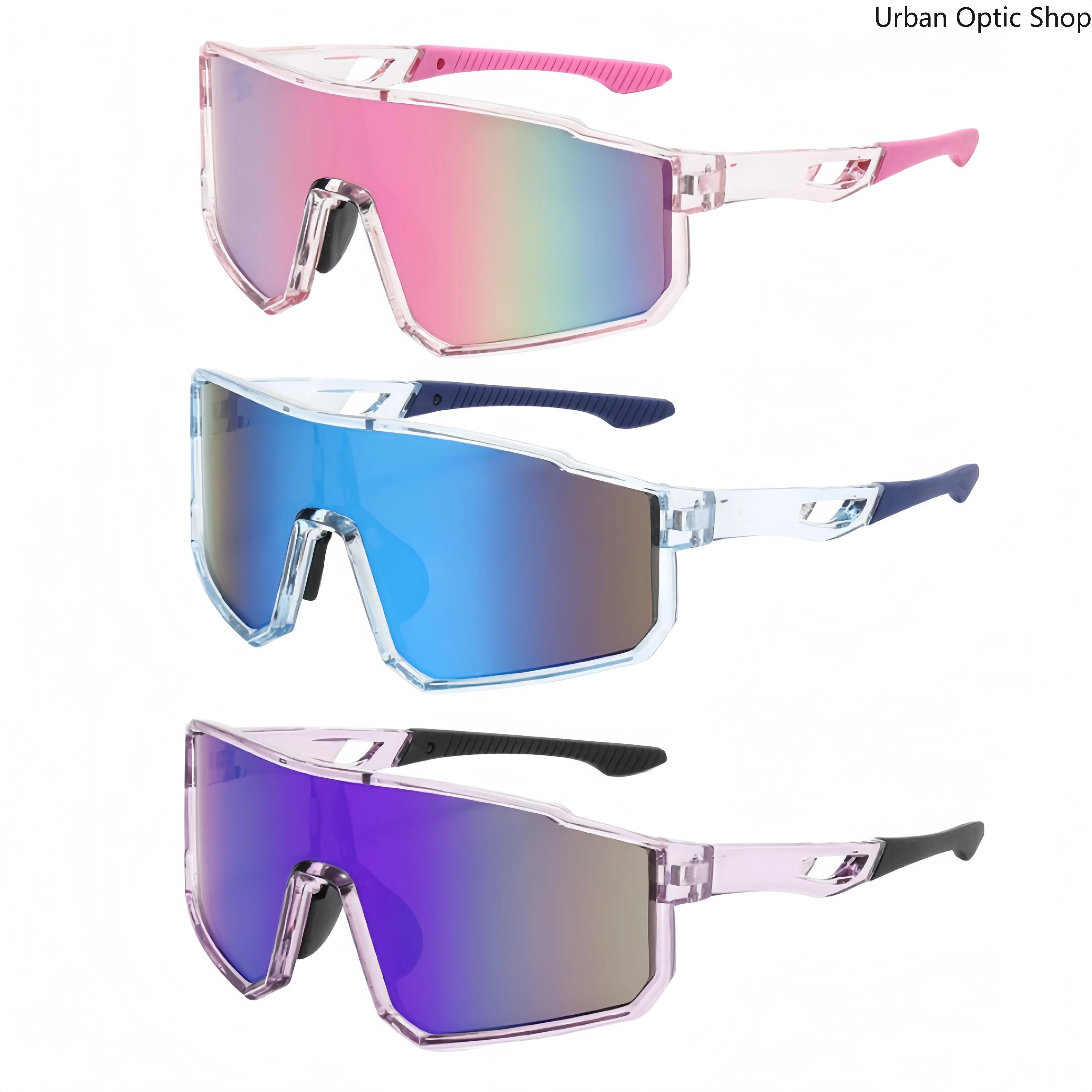Statement Sunglasses for Women & Men, Colorful Mirrored 1-Piece Shield Design, Windproof with UV400 Protection for Cycling & Beach, Men's Sunglasses, Sun Protection, Beach Outfits, Adults, Uv Prevention