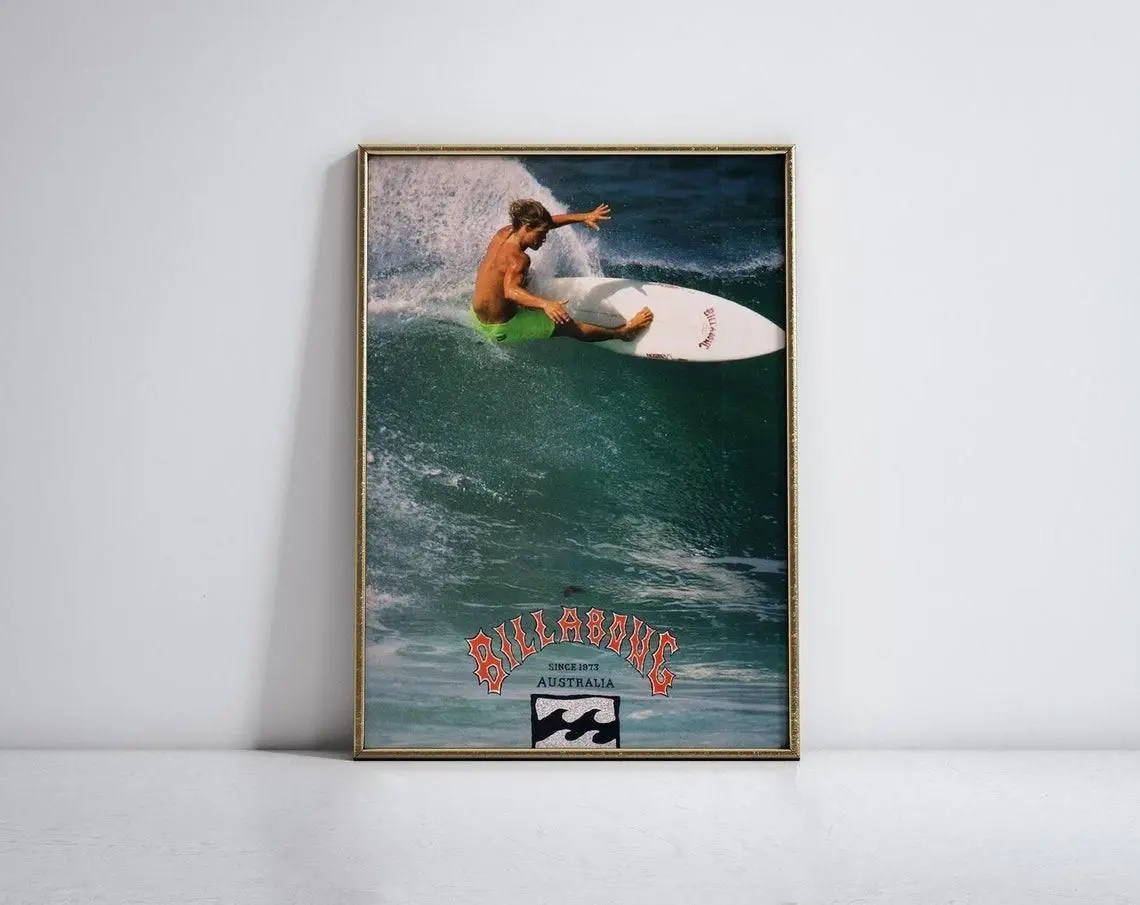 1990 Billabong Surfing Poster