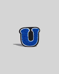 U Blue Chenille Varsity Letter Patch - Small