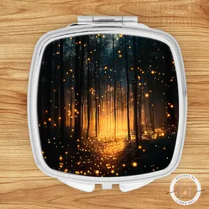 Fireflies Compact Mirror - Gothic Fantasy Hand Mirror Gift
