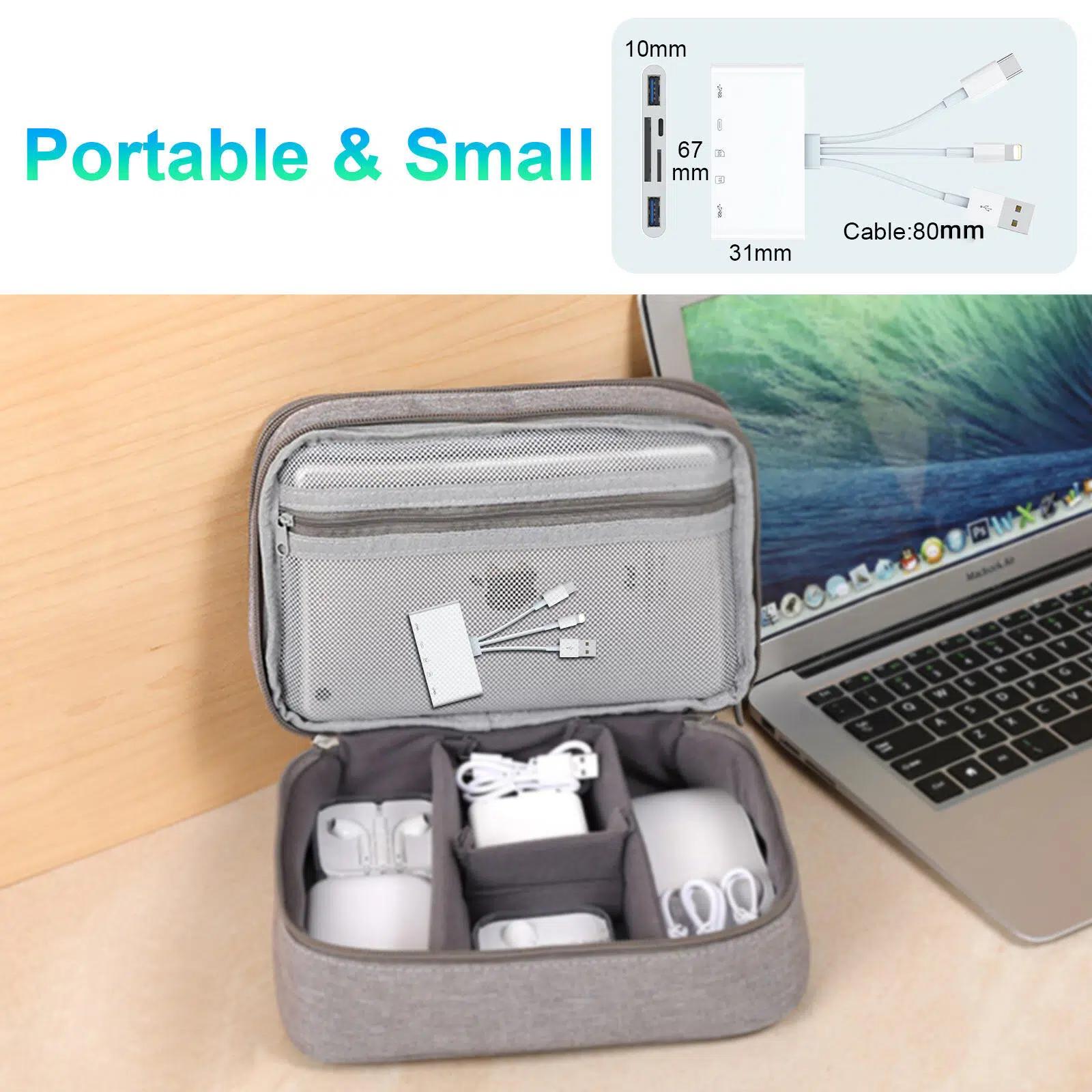 [Free!!Ship!] Memory Card Reader, 5-in-1 USB OTG Adapter & SD Card Reader for iPhone/iPad, USB C and USB A Devices with Micro SD &SD Card Slots, Supports SD/Micro SD/SDHC/SDXC/MMC