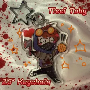 Ticci Toby Keychain |  Glitter | Creepypasta | Toby Rogers