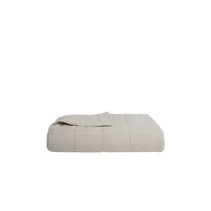 Parachute Linen Box Quilt in Bone