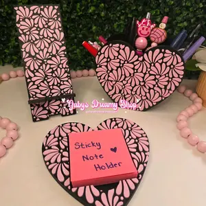 Mexican Talavera Desk Set Phone Holder, Pen Holder, Sticky Note Holder, Desk Decor