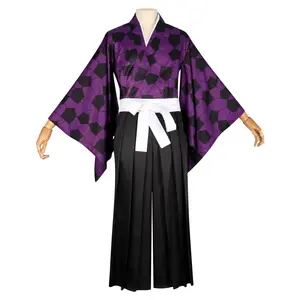 Costume de jeu de rôle Kokushibo tueur de démons Anime et uniforme kimono Halloween