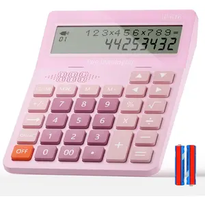 Calculators Desktop, Desk Calculator with Large 2 Line Display, Talking  Calculator with big Button & Adjustable Volume, 4 Function Calculators for Business, Students,School Office Supplies()