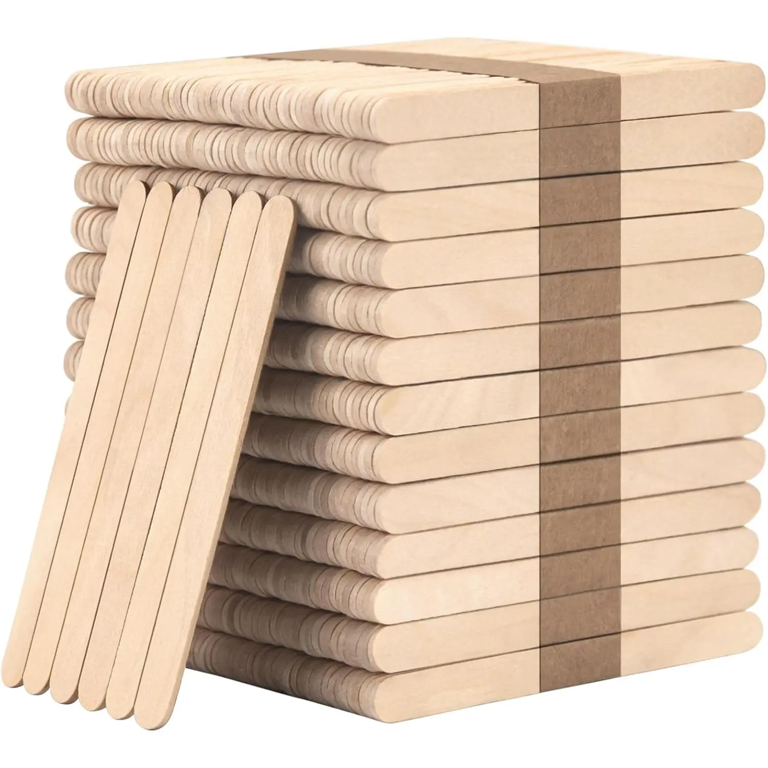 1000 count Wooden Popsicle Sticks for Crafts, 4.5 Inch Wide Lollipop Sticks for Creative Designs or  Education,  Art Projects