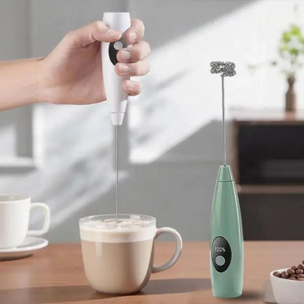 Rechargeable Milk Frother-Handheld Electric Coffee Mixer with 2 Color|Versatile Drink Mixer for Juices,Prebiotic Powders,Lattes,Cappuccinos,coffee mixer,Matcha&Eggs