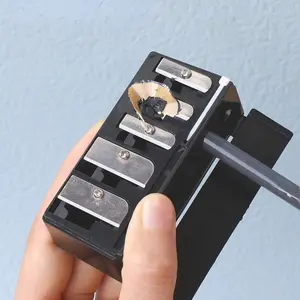 Dual Pencil Sharpener Dual-Pencil Eyeliner Pencil Sharpener | Convenient | Essential Tool | Sharpens | Easy To Clean | Travel-Friendly | Compact Cosmetic Tool Accessories | Cosmetics Makeup Tools