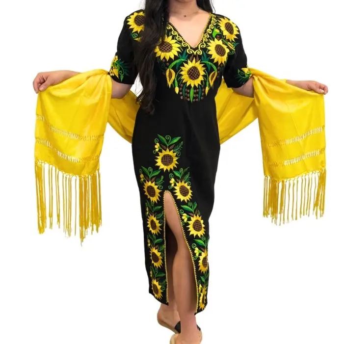 mexican embroidered dress - TikTok Shop
