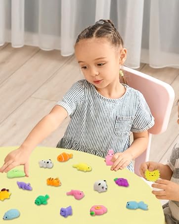 30 Pack Squishy Toys, Kawaii Squishies Party Favors for Kids 4-8 8-12 Treasure Box Toys for Classroom Birthday Xmas Gifts Goodie Bag Mini Animals Mochi Squishy Stress Relief Sensory Toys Random