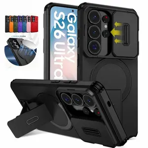 Protective Phone Case Designed for Samsung for Galaxy S26 Ultra, S26 Plus, S26, S25, And S24 S23 Ultra S25FE, S24FE, Featuring Camera Control, a Kickstand, And a Magnetic Shockproof Bumper Protection, Casing