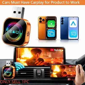 2026 New 4-in-1 AirPlay upgraded version with wired-to-wireless CarPlay adapter, fast connection, no delay, hands-free calling, universal charger, CarPlay car accessory, dual-car automatic, with heat dissipation function, creative gift for daily use
