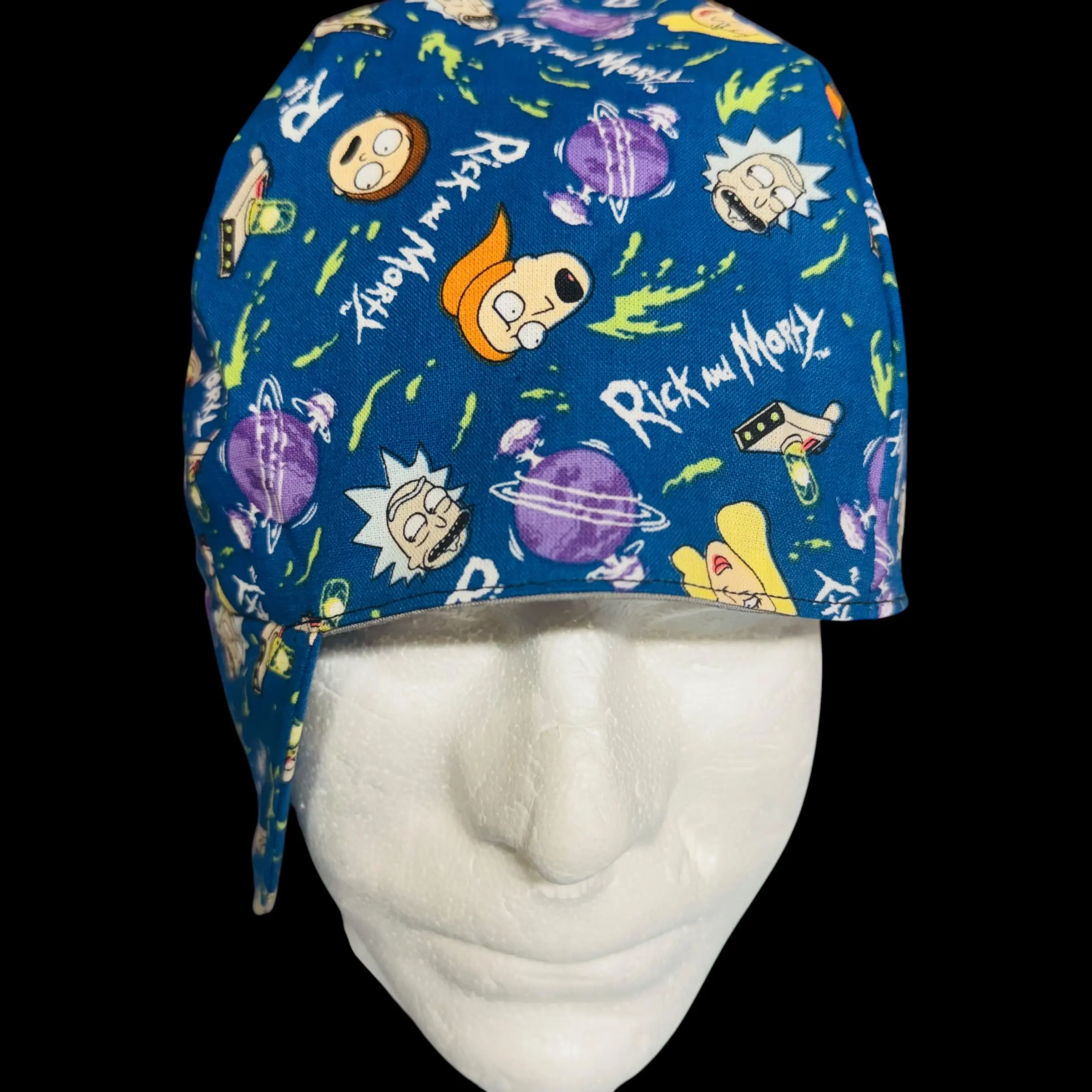 Unisex 100% Cotton Rick and Morty Cartoon Print Brimmed Welding Cap - Made to Order for Custom Fit, Custom Sizes Available, Message for Size Details