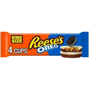 Reese's King Size Oreo 4 Cups - Chocolate Dessert Snack for Sharing or Personal Consumption - Perfect for Dessert Lovers