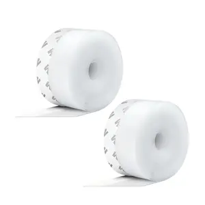 1/2PCS 16.4Ft Door Weather Stripping, (1.38in Width) Weather Stripping Door Draft Stopper Adhesive Seal Strip Anti Draft Insulation Tape for Doors Windows and Shower Doors