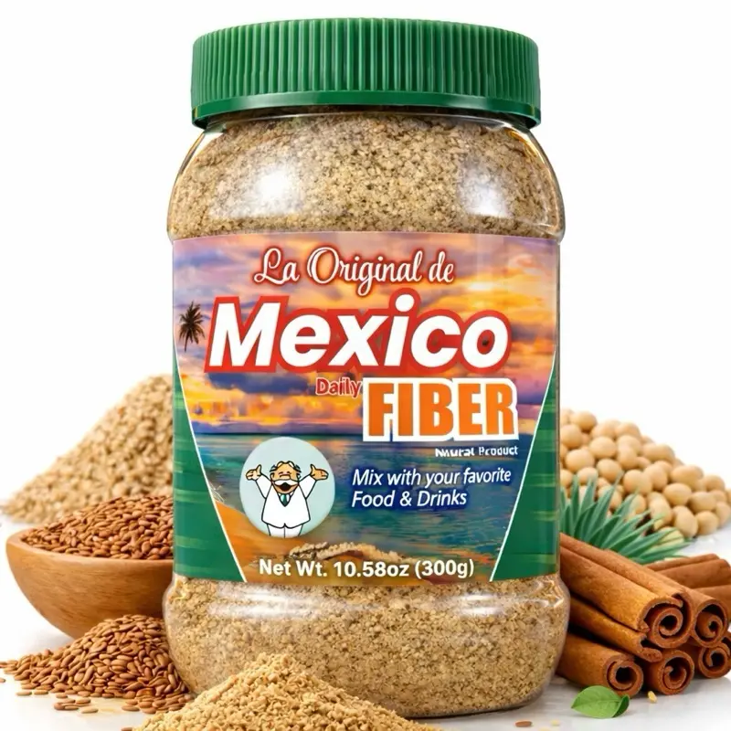 La Original Fibra de Mexico Daily Natural Fiber Supplement 300g (10.5oz) - New Packaging, Same Viral Formula, All-Natural Ingredients, Clean Choice, Cocoa Infused Wheat Bran & Maguey Blend - Smoothie Friendly Dietary Support