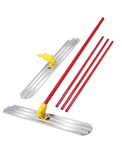 Professional Concrete Bull Float in Aluminum-Magnesium Alloy - Round Head - 3 Extendable Handles with Bracket - Ideal for Smoothing and Finishing Surfaces - Perfect for Renovations