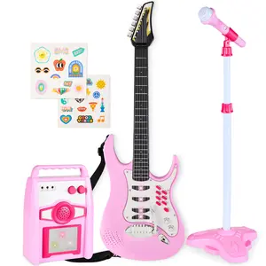 Best Choice Products Kids Electric Musical Guitar Toy Play Set w/ 6 Demo Songs, Whammy Bar, Microphone