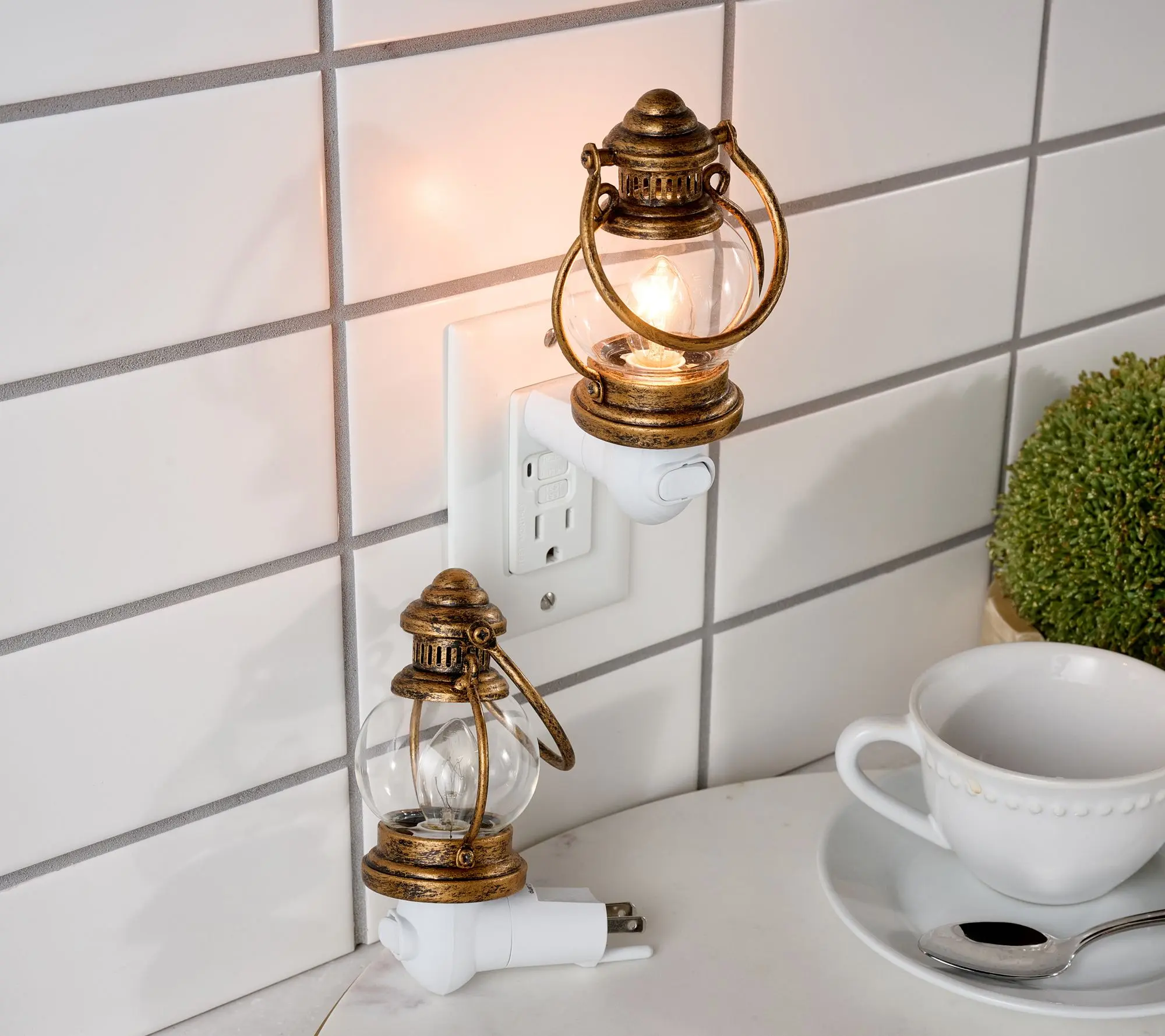 Home Reflections S/2 Rotating Lantern Nightlights Home Reflections S/2 Rotating Lantern Nightlights