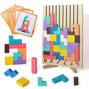 Wooden Stacking Puzzle Toy (1 Set), Educational Stacking Game Blocks, Montessori Children's Educational Puzzles Gift, Puzzle Game