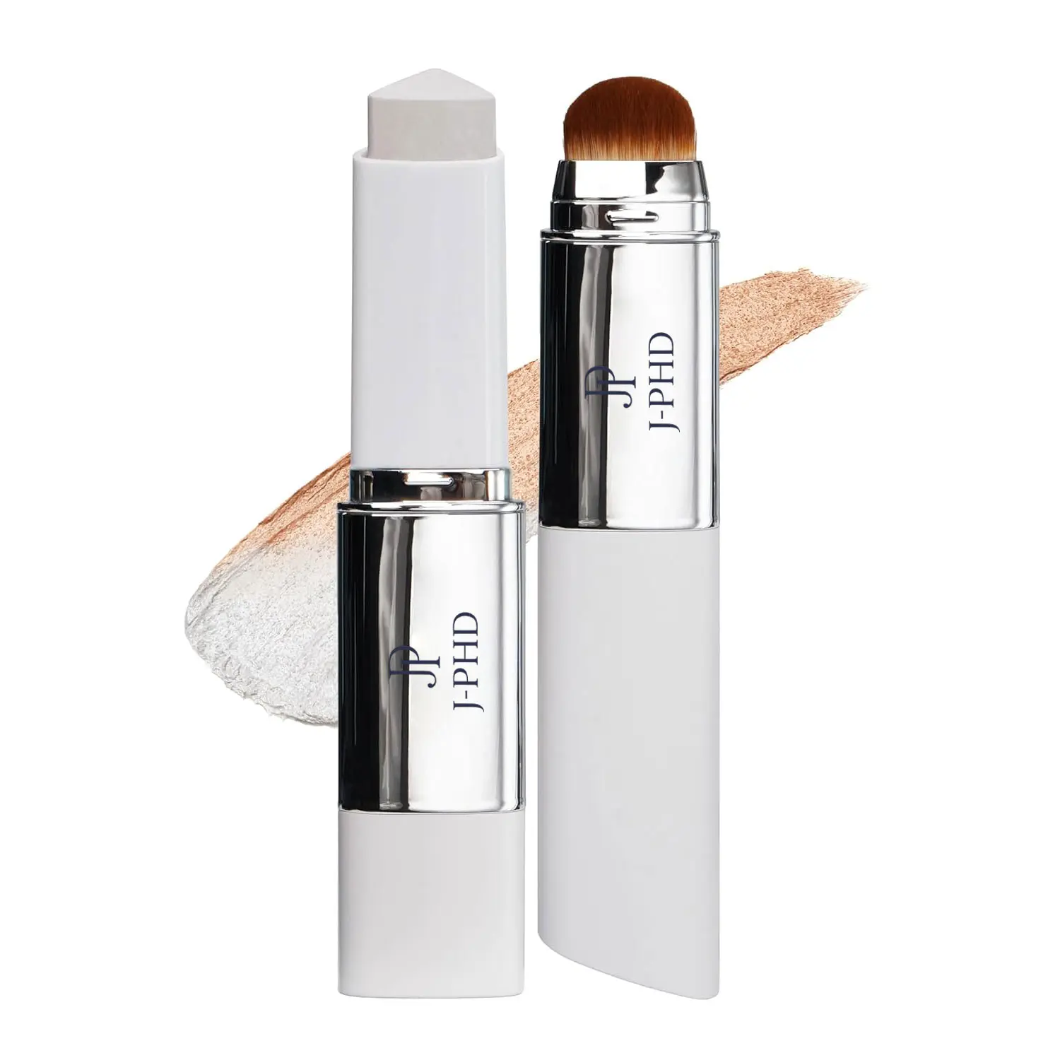 Color Changing Foundation Stick with Apply Brush Tip, 2-in-1 Lightweight Hydrating Face Cosmetic for an Even Tone & Natural Finish
